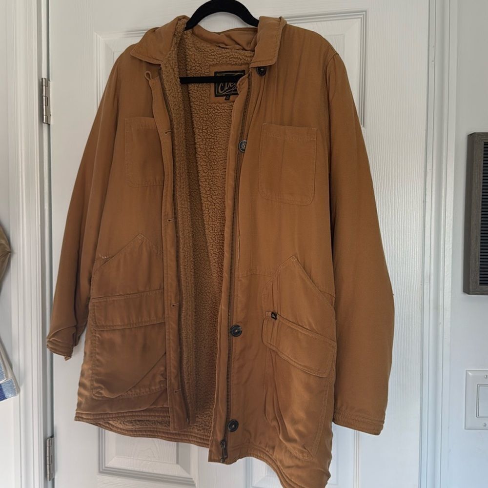 Tan Size Medium Jacket / Lined Inside - Pockets -… - image 1
